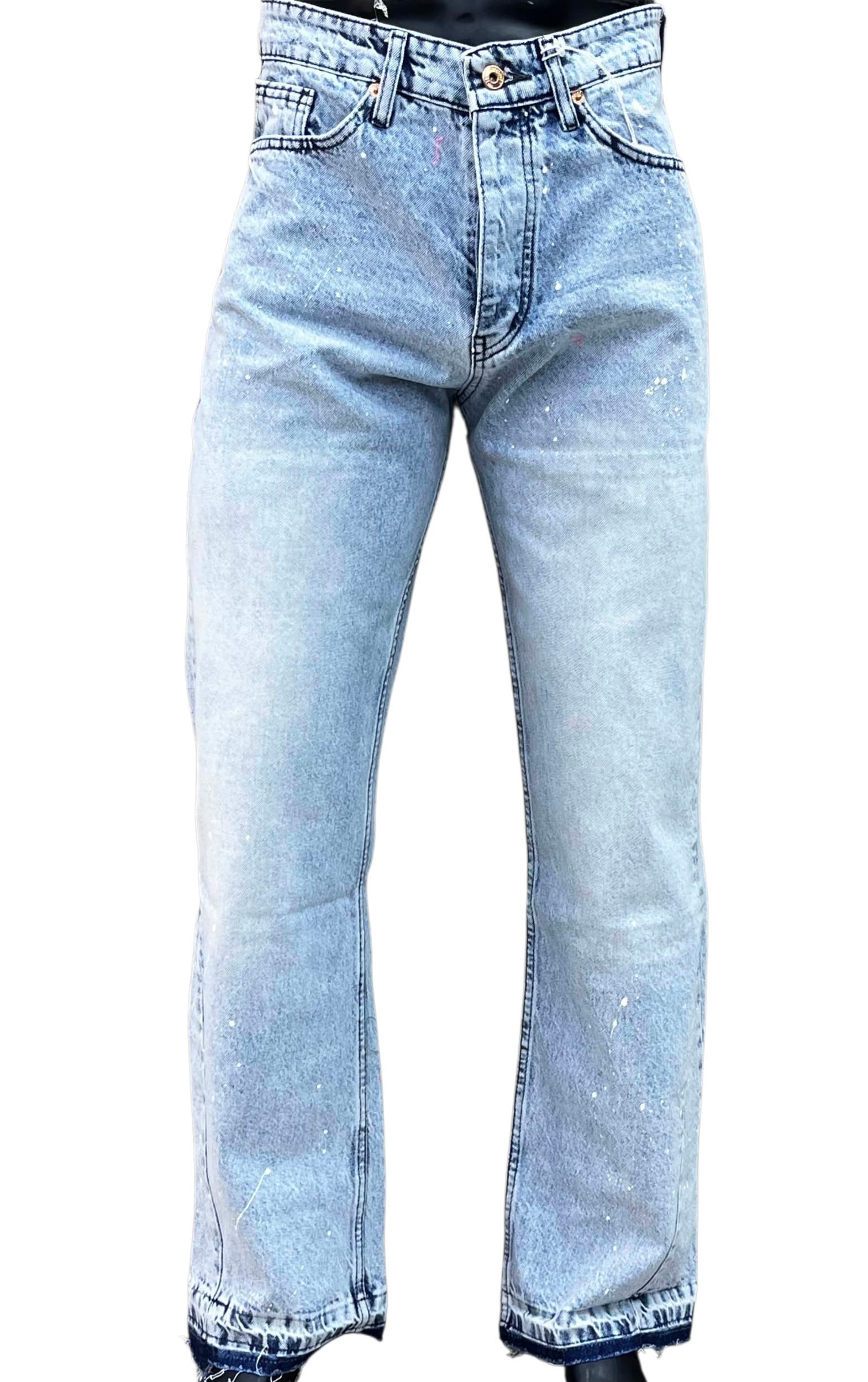 Pantalon  WE ELVEN BAG FLARE26 BM L Blue Claire